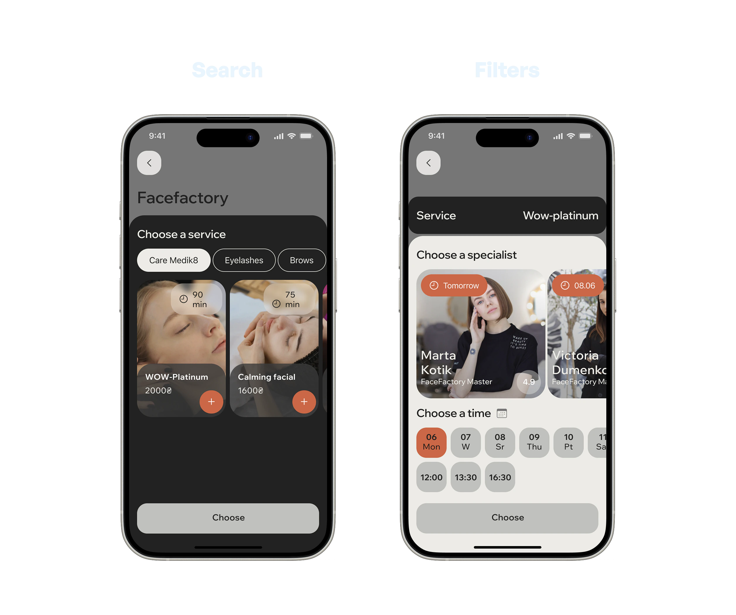 Linear booking flow with real-time availability